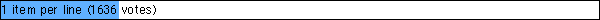 1 item per line (1636 votes)