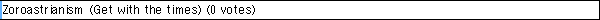 Zoroastrianism (Get with the times) (0 votes)